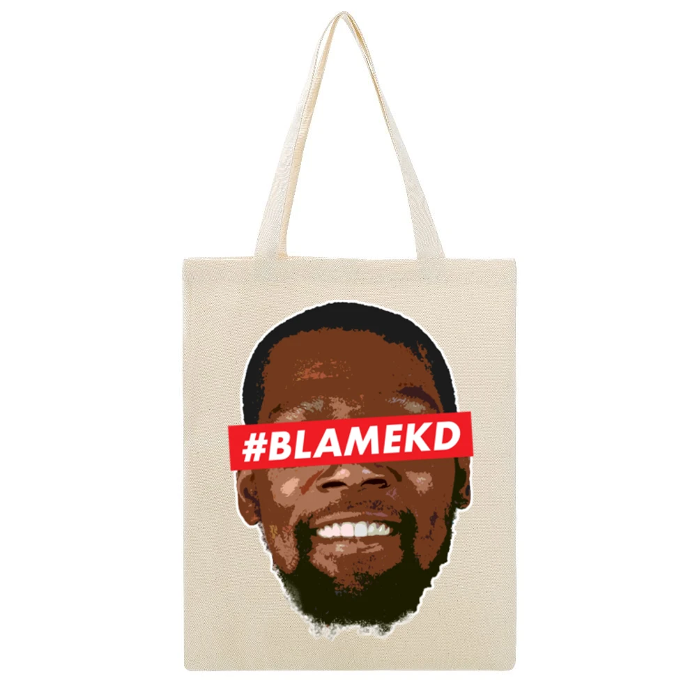 #blamekd Kevin Durant Beige Canvas Tote Shopping Bag