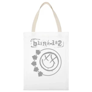 blink - 182 White Canvas Tote Shopping Bag