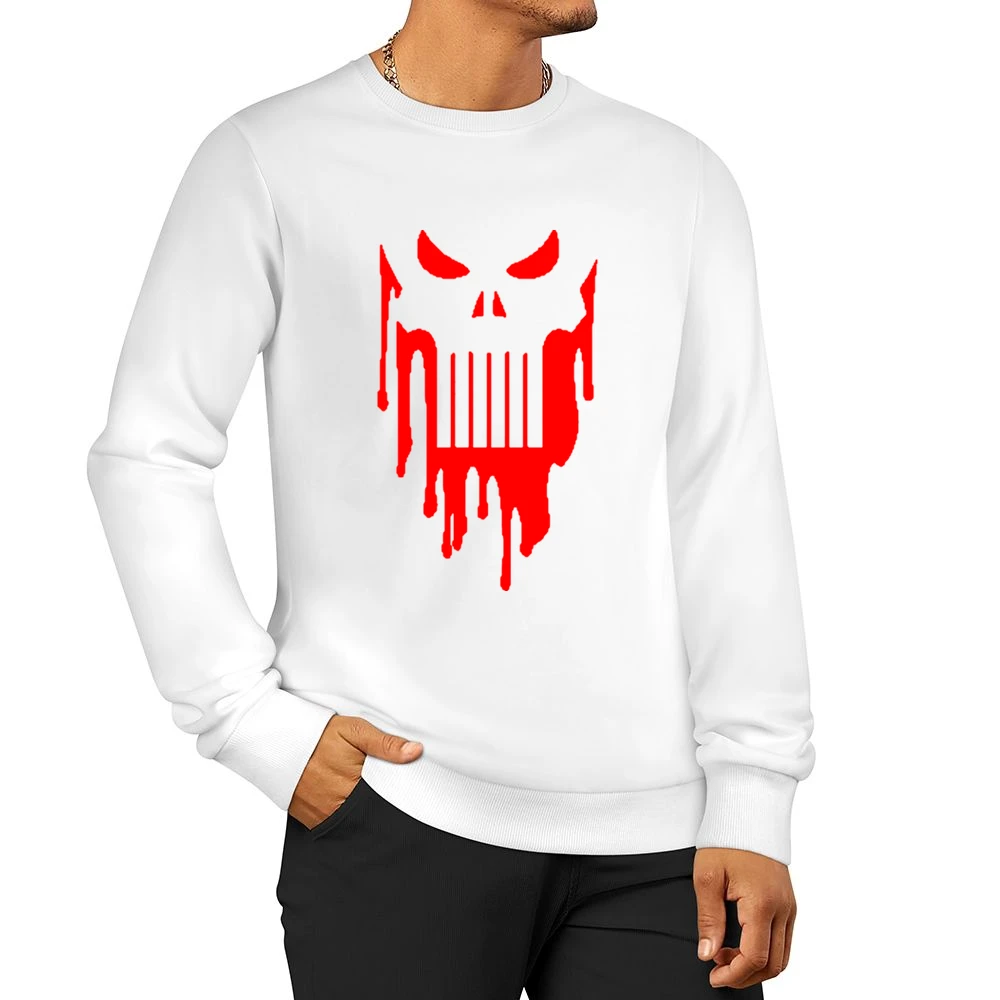 bloody pubhiser skull Men Pullover Sweatshirt