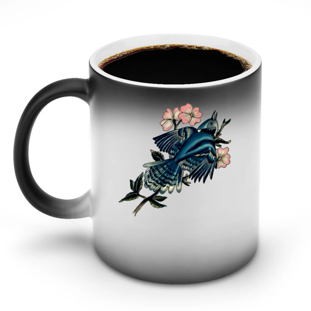 blooming bird flowers Discoloration Mug