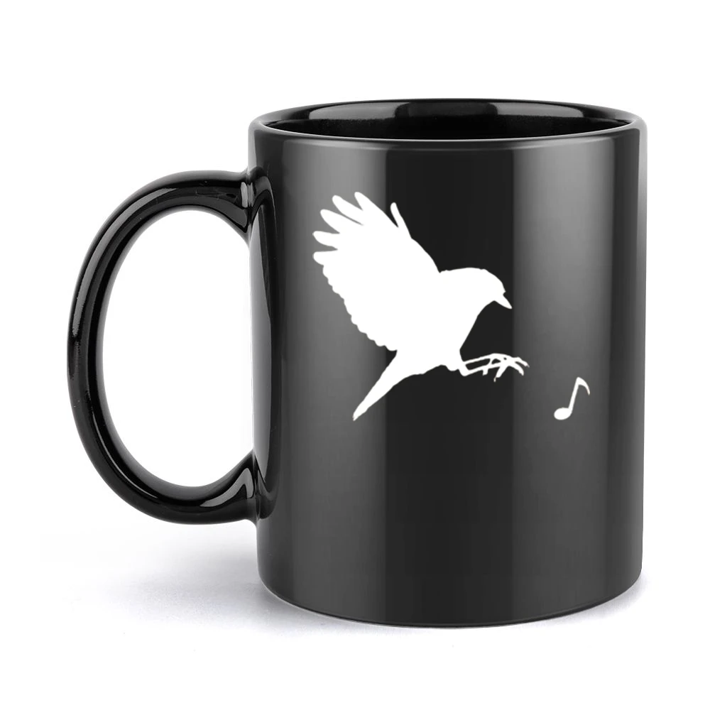 catching melody bird Black Mug