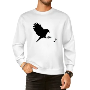 catching melody bird European Size Pullover Sweater