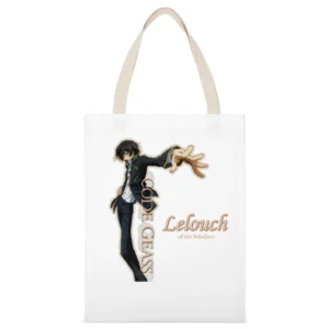 code geass lelouch of the rebelion Lamperouge White Canvas Tote Shopping Bag