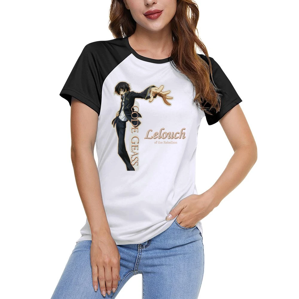 code geass lelouch of the rebelion Lamperouge Women Ladies Short Sleeve T-Shirt