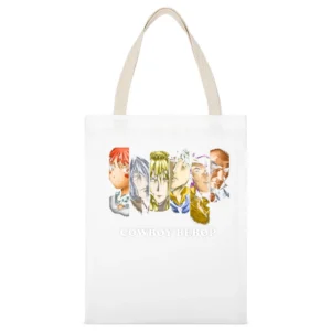 cowboy bebob charaters White Canvas Tote Shopping Bag