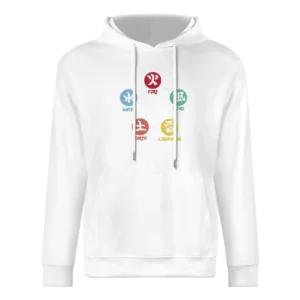 five basic element ninja shinobi world Fire-Wind-Lightning-Earth-water European Size Men Hoodie