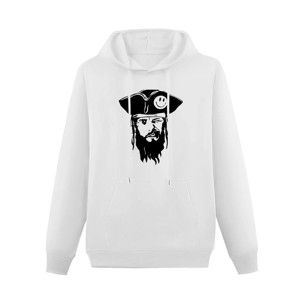 funny captain pirate with smiley hat and blinked eye Men Hoodie With Pocket