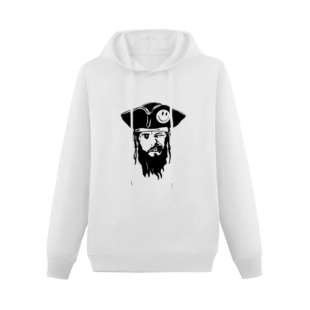 funny captain pirate with smiley hat and blinked eye Men Hoodie Without Pocket