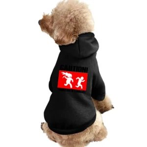 funny sign caution zombies may be flammable Pet Apparel Clothes