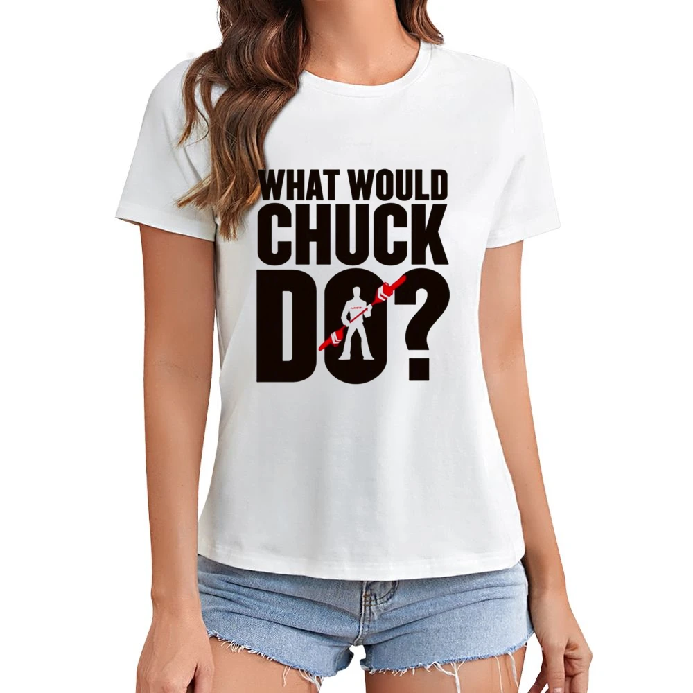 funny typography chuck norris saying dead rising Asian Size Women Ladies T-shirt