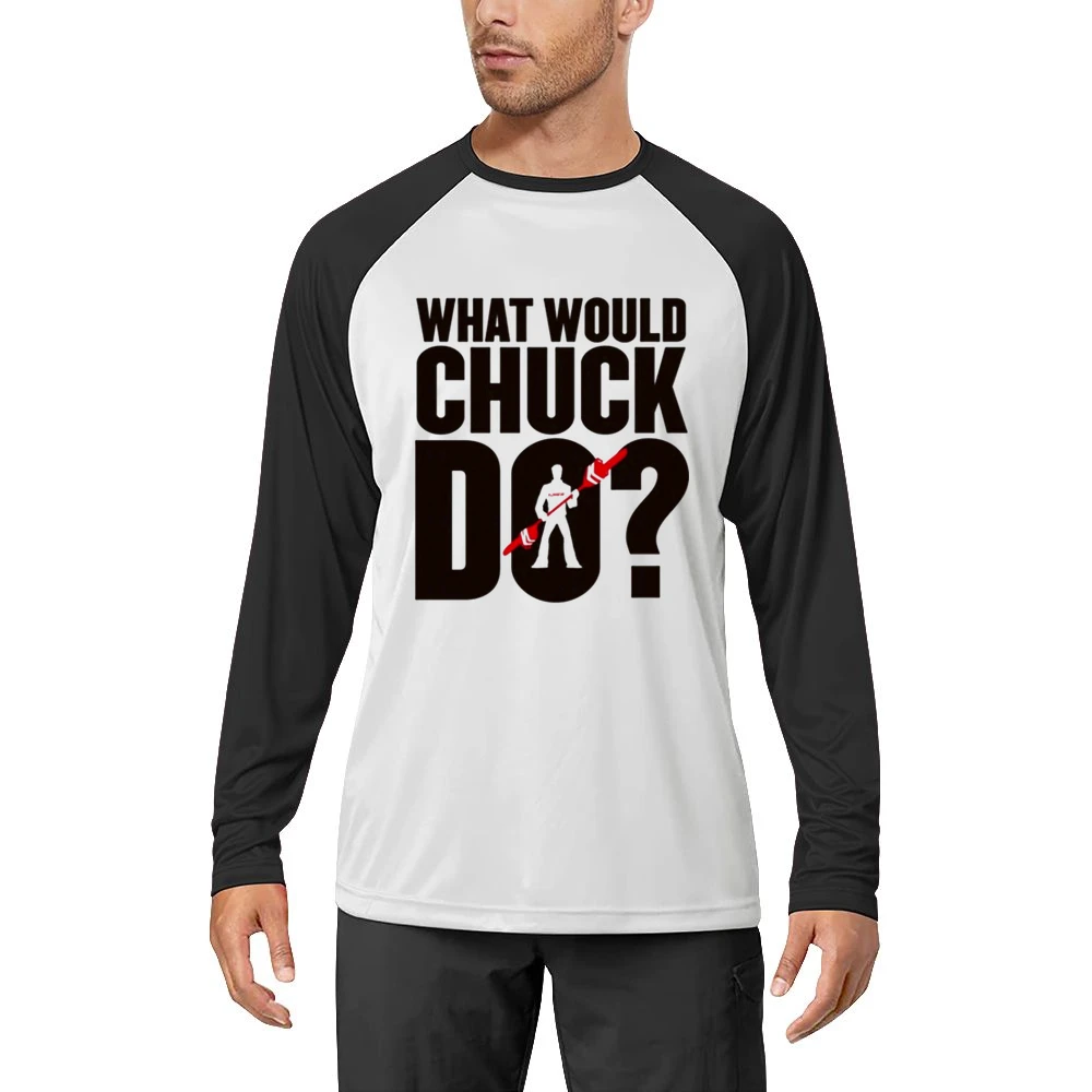 funny typography chuck norris saying dead rising Men Long Sleeve T-Shirt