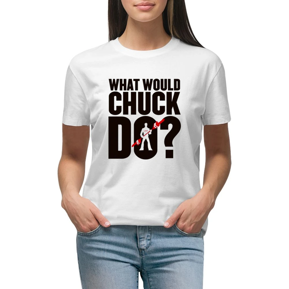 funny typography chuck norris saying dead rising Premium Women Ladies T-shirt