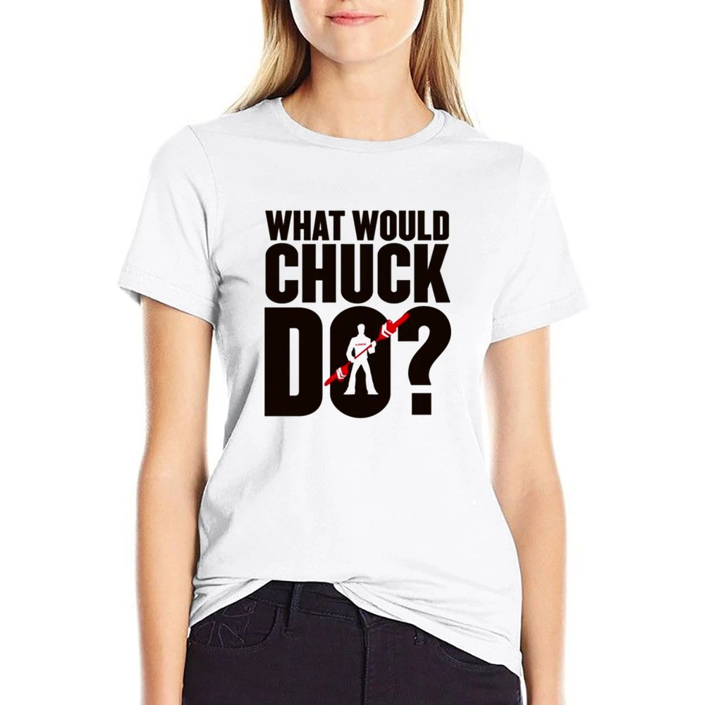 funny typography chuck norris saying dead rising US Size Women Ladies T-shirt