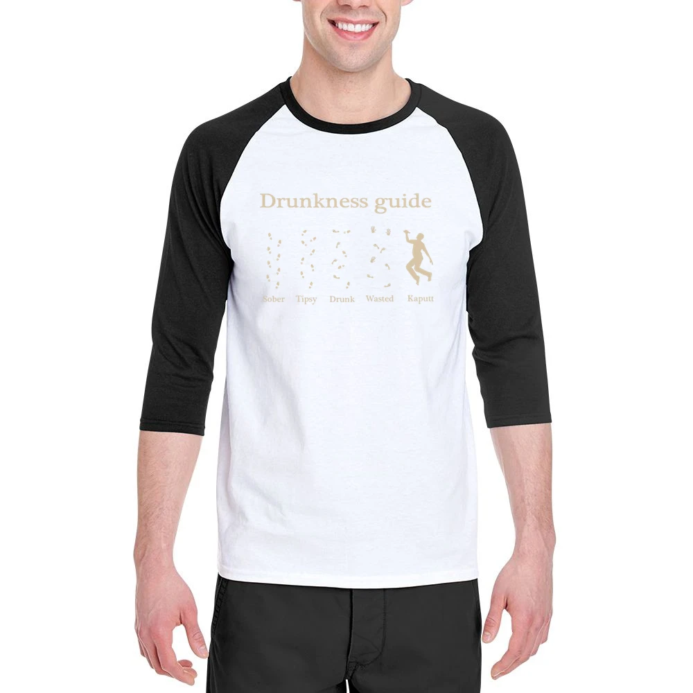 guides alcohol funny drunkness drunk drinking guide Men 3/4 Sleeve T-Shirt