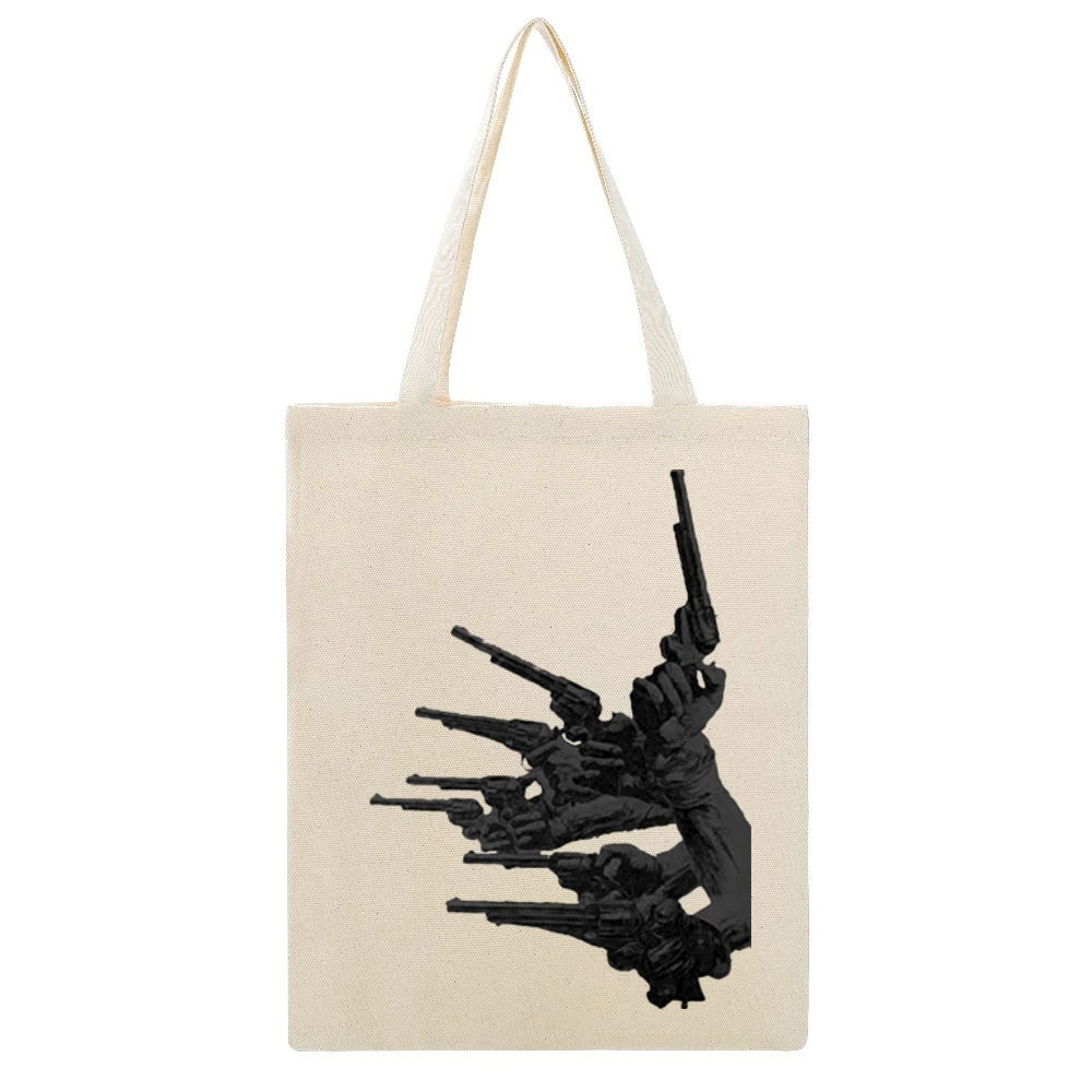 guns of the magnificent seven Beige Canvas Tote Shopping Bag