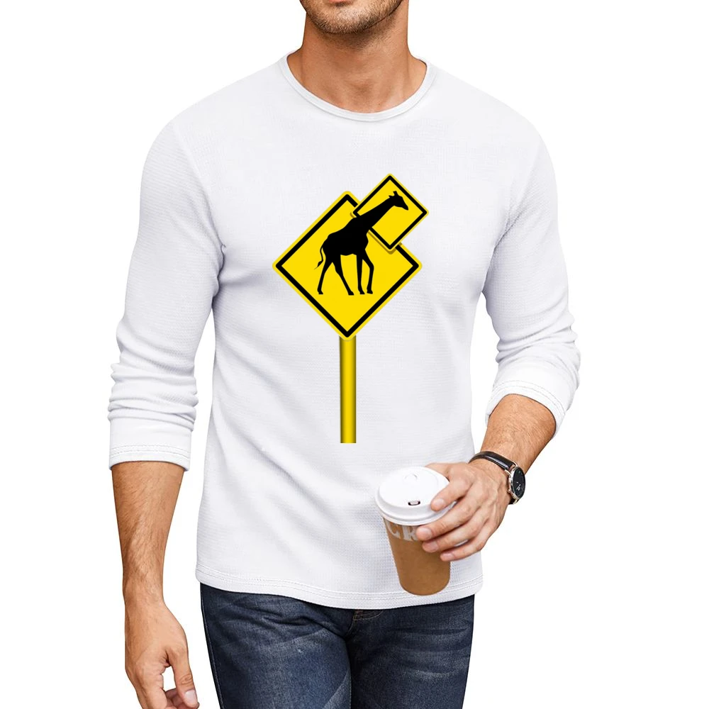 humor signs funny long neck giraffes Men CrewNeck Long Sleeve T-Shirt