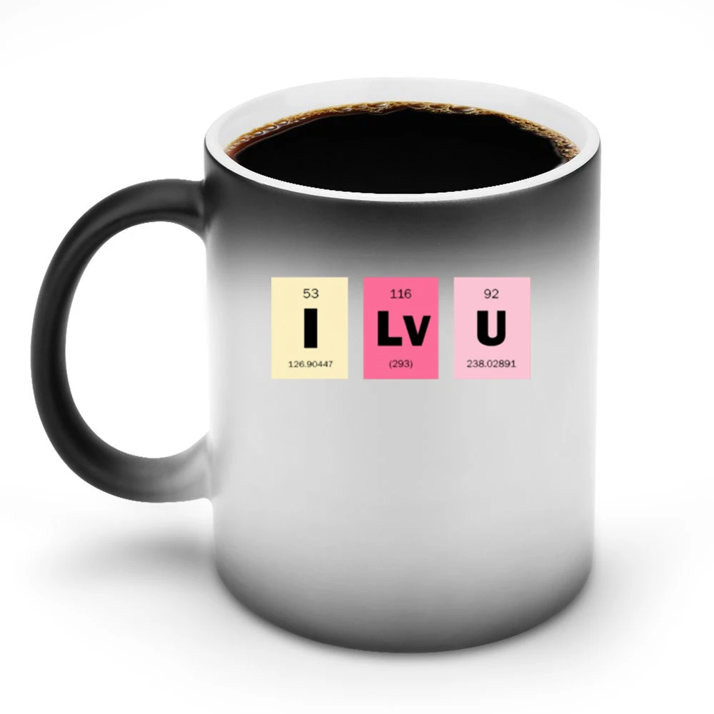 i love you chemical elements formula i lv u periodic table Discoloration Mug