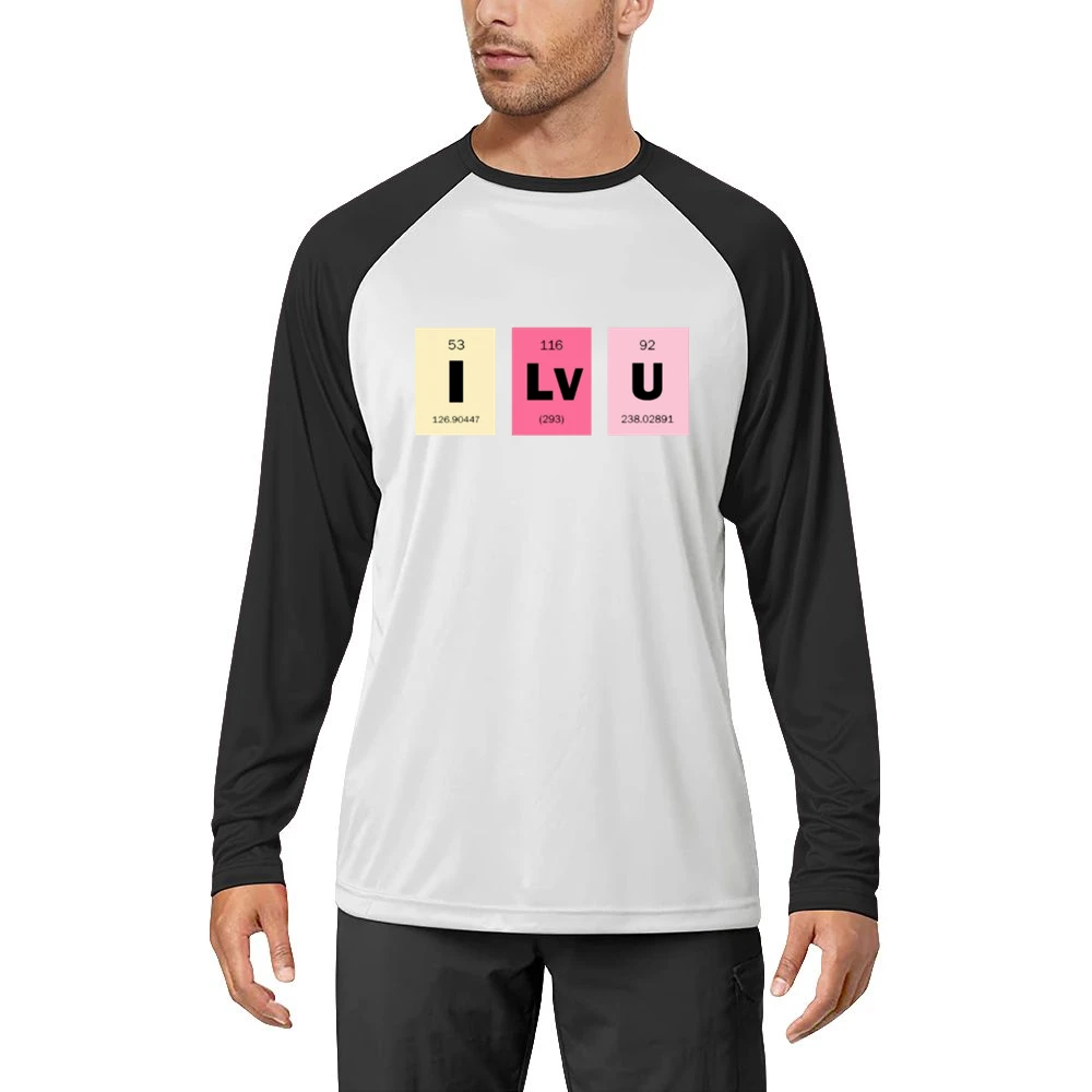 i love you chemical elements formula i lv u periodic table Men Long Sleeve T-Shirt