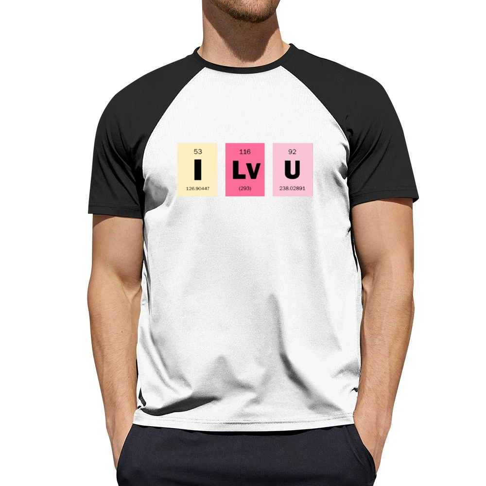 i love you chemical elements formula i lv u periodic table Men Short Sleeve T-Shirt