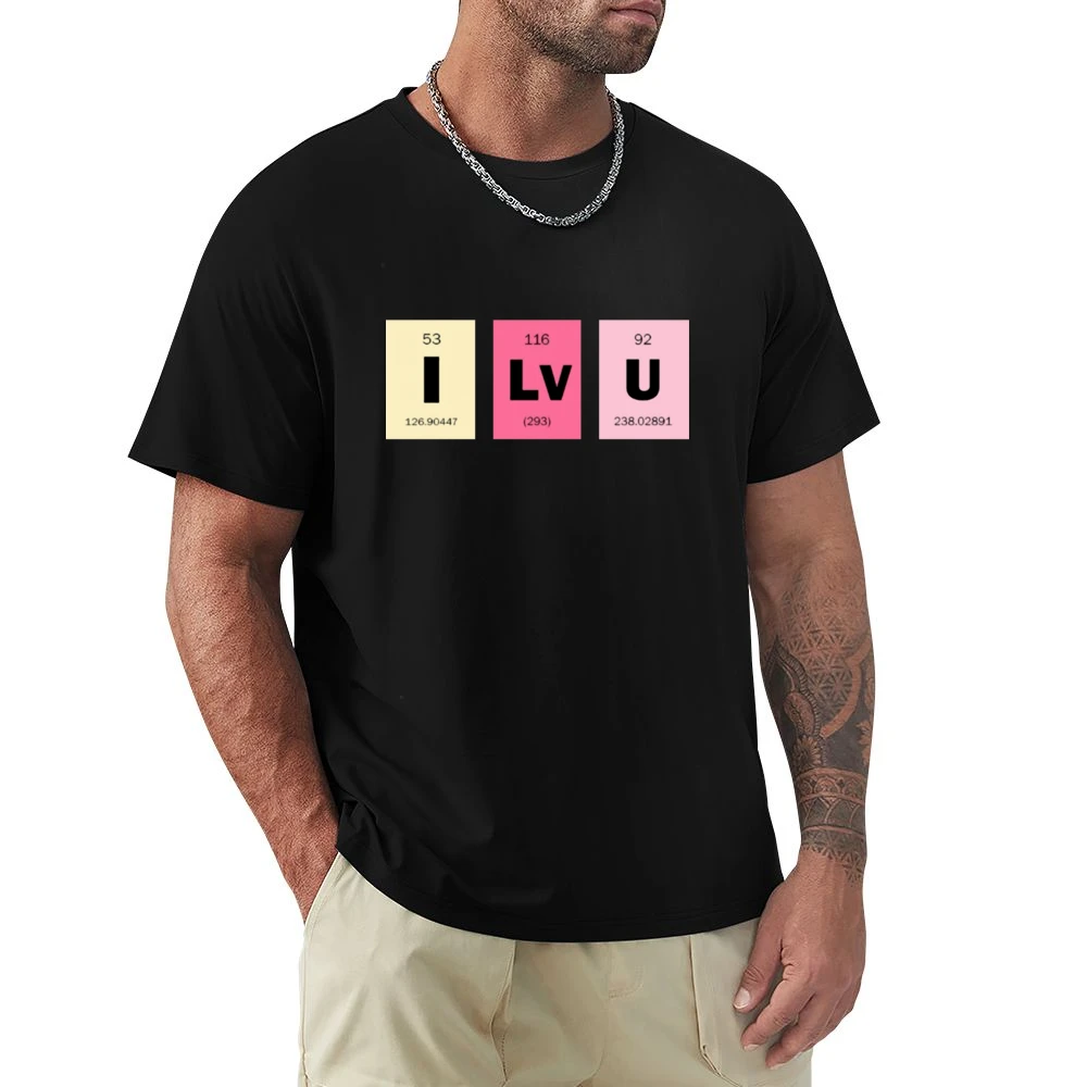 i love you chemical elements formula i lv u periodic table Premium Men T-shirt