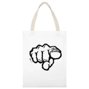i want you White Canvas Tote Shopping Bag