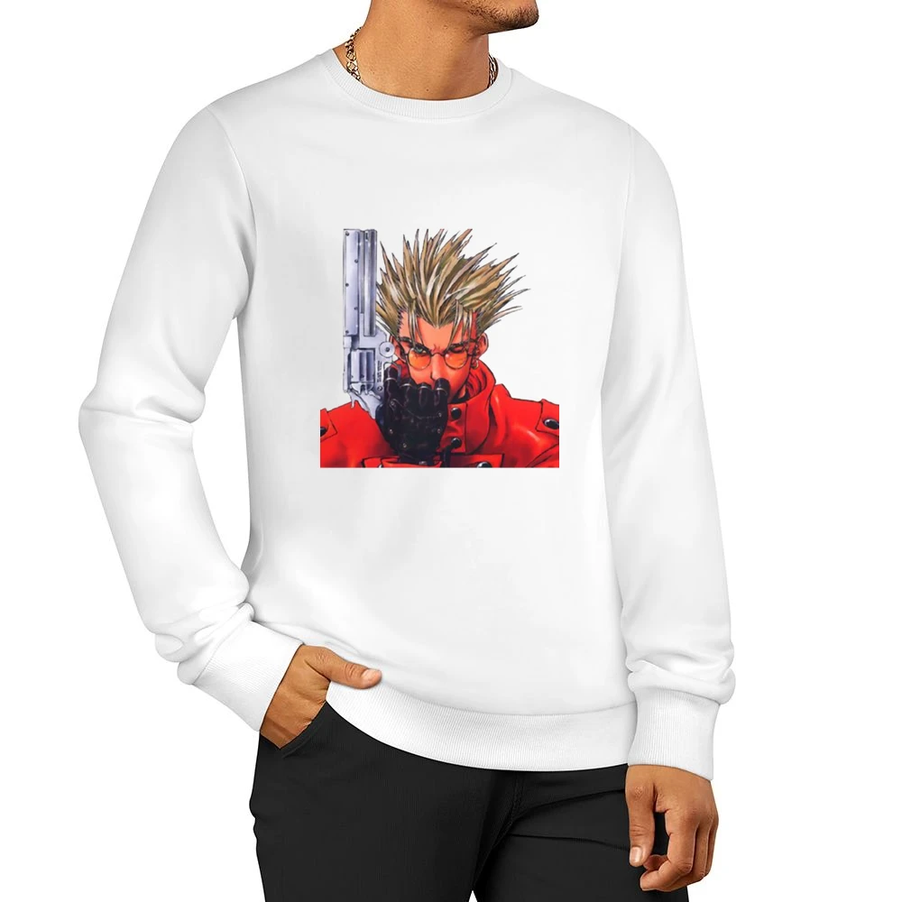 im02 trigun vash the stampede with revolver Men Pullover Sweatshirt