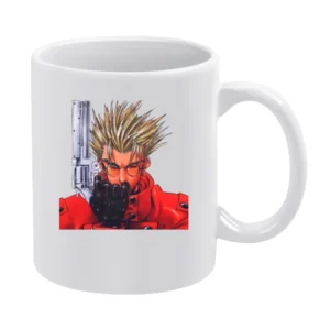 im02 trigun vash the stampede with revolver White Mug
