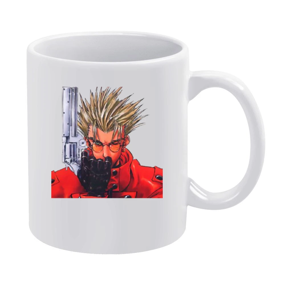 im02 trigun vash the stampede with revolver White Mug