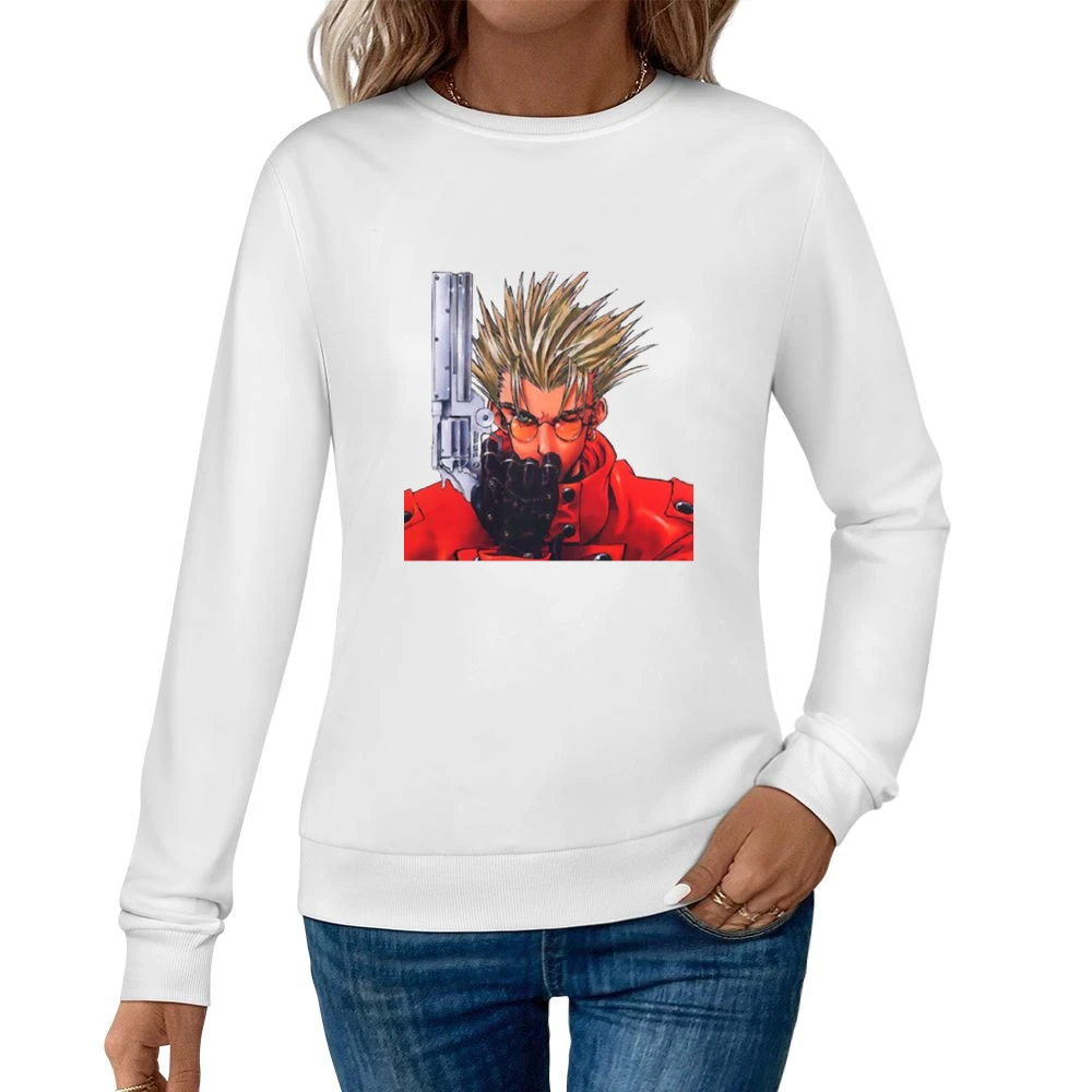 im02 trigun vash the stampede with revolver Women Pullover Sweatshirt