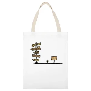 life choice fame glory big success money fortune or really cool water White Canvas Tote Shopping Bag