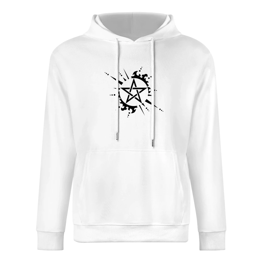 lol shooped out the triforce and put pentacle European Size Men Hoodie