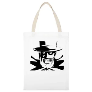 mad pierot lefu White Canvas Tote Shopping Bag