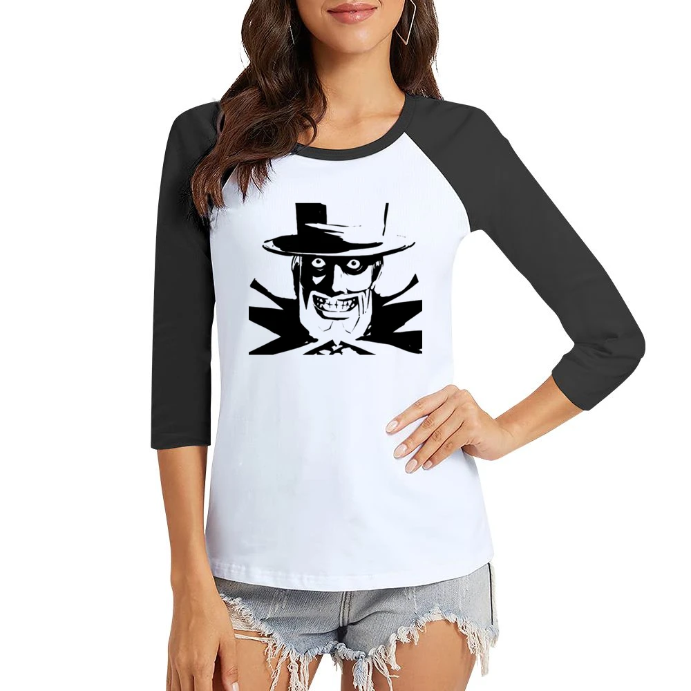 mad pierot lefu Women Ladies 3-4 Sleeve T-Shirt