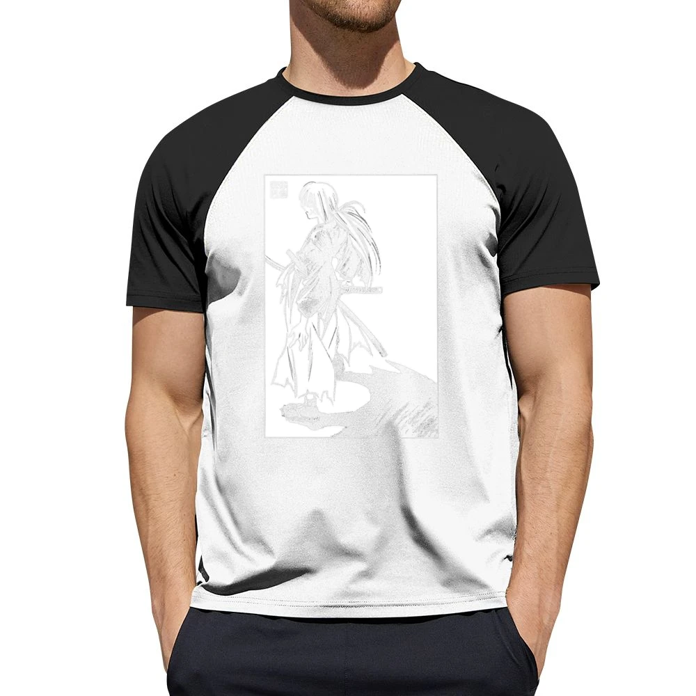 meiji era battosai himura ruroini kenshin samurai x with sakabato T Sh Men Short Sleeve T-Shirt