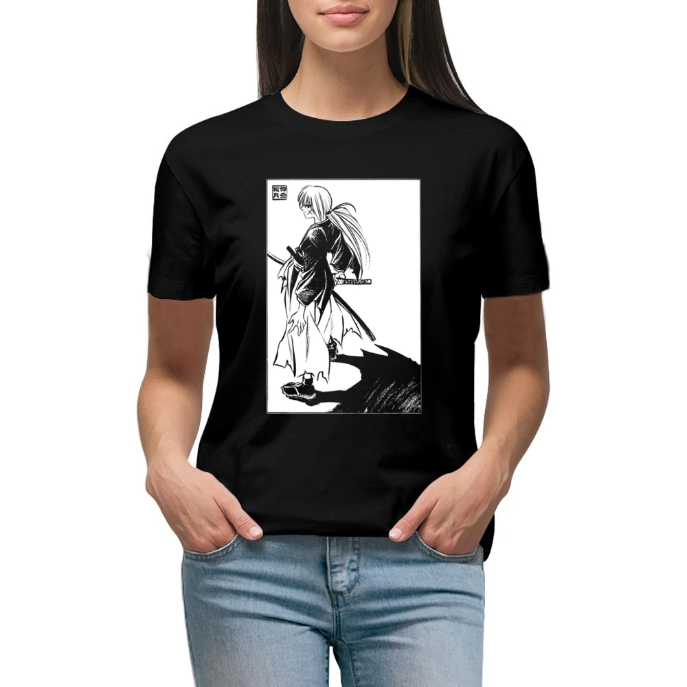 meiji era battosai himura ruroini kenshin samurai x with sakabato T Sh Premium Women Ladies T-shirt