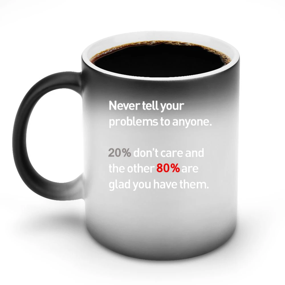never tell your problems Discoloration Mug