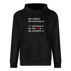 never tell your problems European Size Men Hoodie