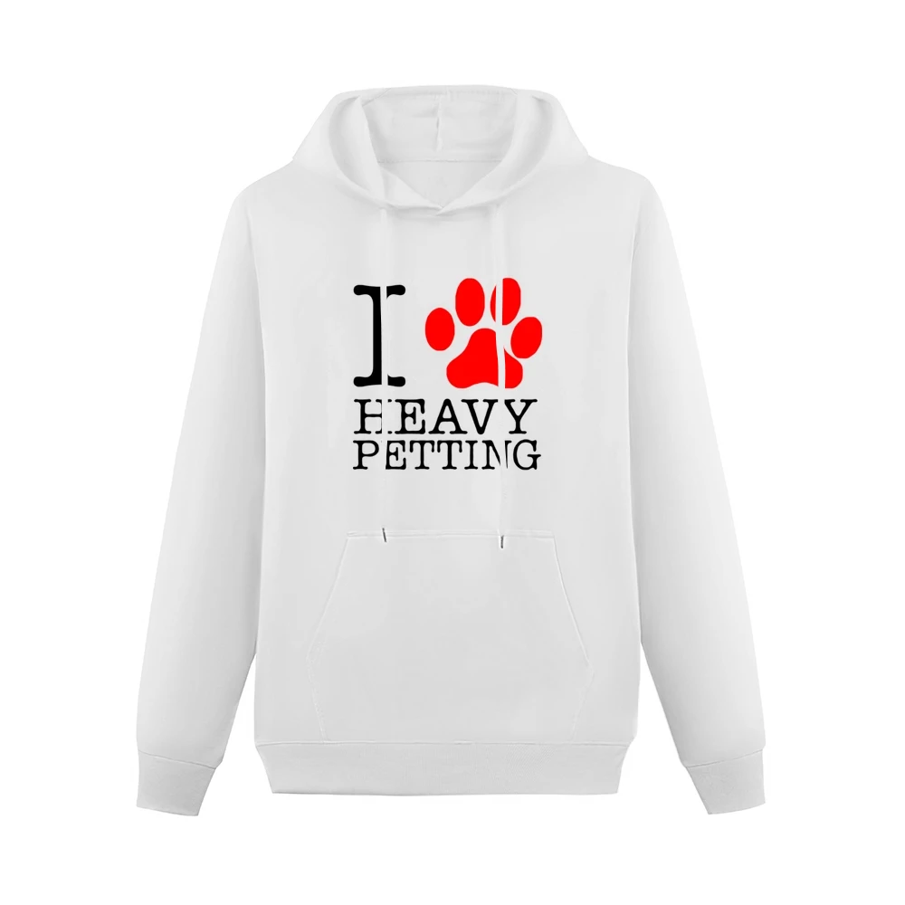 pet lover paw print animals heavy petting Men Hoodie With Pocket