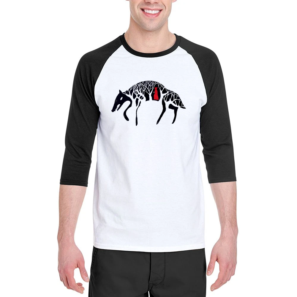 red riding hood the wolf Men 3/4 Sleeve T-Shirt
