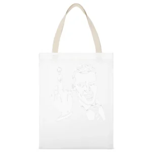 retro humor jokes middle finger hand sign by men White Canvas Tote Shopping Bag