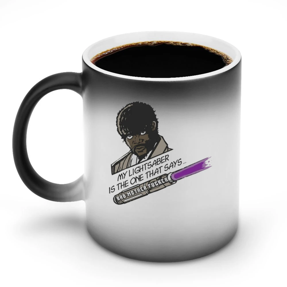 samuel lee jackson jules verne pulp fiction star wars jedi knight ligh Discoloration Mug