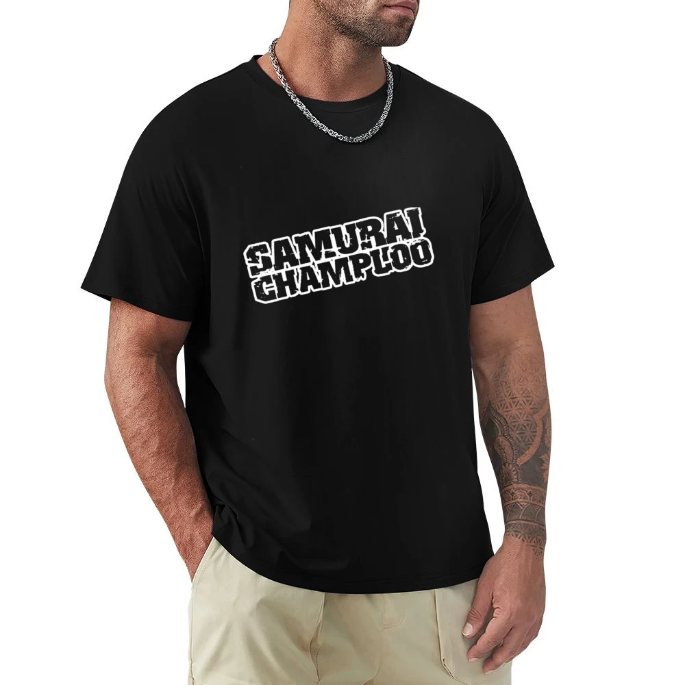 samurai champloo white text logo anime manga Premium Men T-shirt