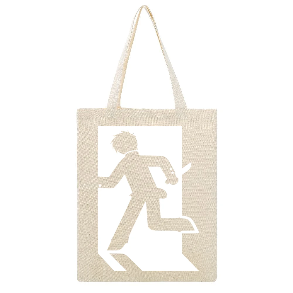signs running killer assassin funny humor jokes Beige Canvas Tote Shopping Bag