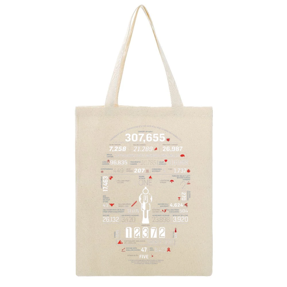 skull death life magazine homicide charts facts Beige Canvas Tote Shopping Bag