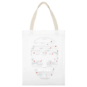 skull death life magazine homicide charts facts White Canvas Tote Shopping Bag