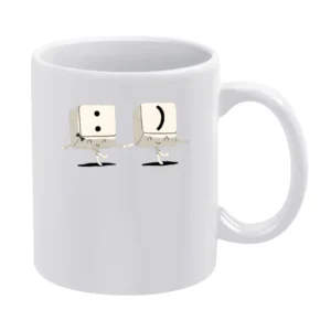 smile icon code button keyboard dance White Mug