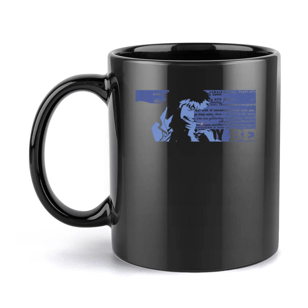 smoking spike cowboy Bebop space ship spiegel bounty hunter anime T Sh Black Mug