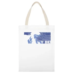 smoking spike cowboy Bebop space ship spiegel bounty hunter anime T Sh White Canvas Tote Shopping Bag