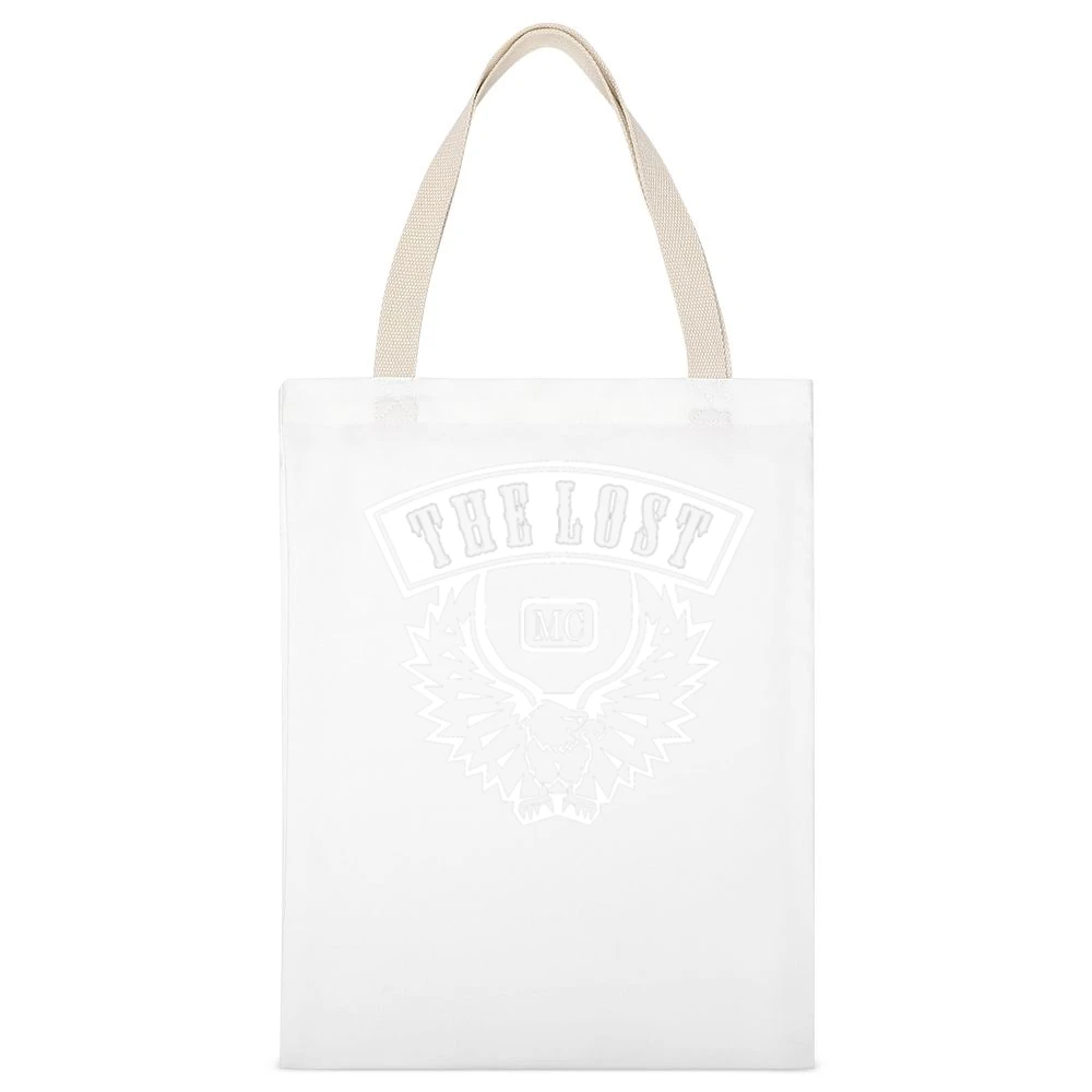 the lost mc motor cycle club dark White Canvas Tote Shopping Bag