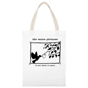 the wave pictures if you leave it alone White Canvas Tote Shopping Bag